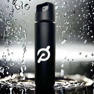 Peloton Black and White Glass Water Bottle with Screw Top Never Used